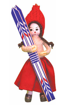 Girl with Skis 1996