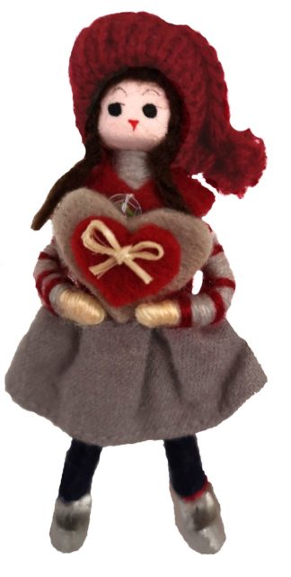 Girl with Felt Heart 2019