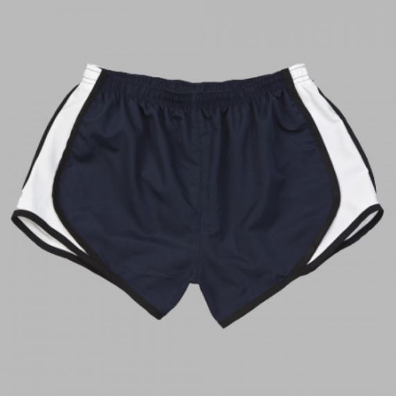 Navy and White Velocity Short